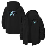 Graffiti Drip Unisex Full-Zip Printed Waterproof Hooded Windbreaker