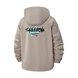 Graffiti Drip Unisex Full-Zip Printed Waterproof Hooded Windbreaker