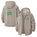 Canta Y No Llores Unisex Full-Zip Printed Waterproof Hooded Windbreaker
