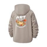 Art Is My Superpower Unisex Full-Zip Printed Waterproof Hooded Windbreaker
