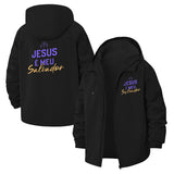 Jesus Is My Savior Unisex Full-Zip Printed Waterproof Hooded Windbreaker