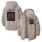Wild Bear Geometric Unisex Full-Zip Printed Waterproof Hooded Windbreaker