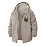 Feeling Lucky Casino Theme Unisex Full-Zip Printed Waterproof Hooded Windbreaker