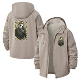 Feeling Lucky Casino Theme Unisex Full-Zip Printed Waterproof Hooded Windbreaker