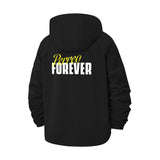 Perreo Forever Typographic Unisex Full-Zip Printed Waterproof Hooded Windbreaker