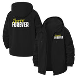 Perreo Forever Typographic Unisex Full-Zip Printed Waterproof Hooded Windbreaker