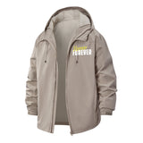 Perreo Forever Typographic Unisex Full-Zip Printed Waterproof Hooded Windbreaker