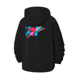 Geometric Abstract Unisex Full-Zip Printed Waterproof Hooded Windbreaker