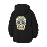 Sugar Skull Unisex Full-Zip Printed Waterproof Hooded Windbreaker