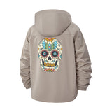 Sugar Skull Unisex Full-Zip Printed Waterproof Hooded Windbreaker