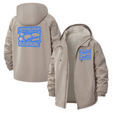 Inclusive Communication Unisex Full-Zip Printed Waterproof Hooded Windbreaker