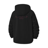 Elegant Flourish Unisex Full-Zip Printed Waterproof Hooded Windbreaker