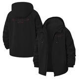 Elegant Flourish Unisex Full-Zip Printed Waterproof Hooded Windbreaker