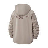 Elegant Flourish Unisex Full-Zip Printed Waterproof Hooded Windbreaker