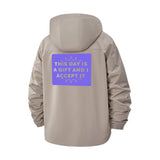 Inspirational Message Unisex Full-Zip Printed Waterproof Hooded Windbreaker