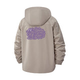Anniversary Script Unisex Full-Zip Printed Waterproof Hooded Windbreaker