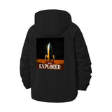 Space Explorer Unisex Full-Zip Printed Waterproof Hooded Windbreaker