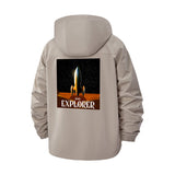 Space Explorer Unisex Full-Zip Printed Waterproof Hooded Windbreaker