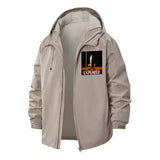 Space Explorer Unisex Full-Zip Printed Waterproof Hooded Windbreaker