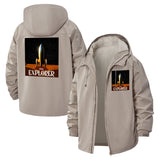 Space Explorer Unisex Full-Zip Printed Waterproof Hooded Windbreaker