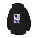 Anime Portrait Unisex Full-Zip Printed Waterproof Hooded Windbreaker