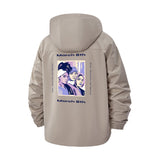 Anime Portrait Unisex Full-Zip Printed Waterproof Hooded Windbreaker