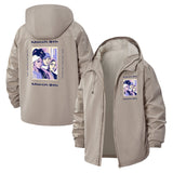 Anime Portrait Unisex Full-Zip Printed Waterproof Hooded Windbreaker
