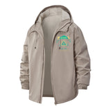 Mystery Ouija Pyramid Unisex Full-Zip Printed Waterproof Hooded Windbreaker