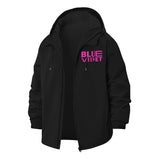 Bold Typographic Unisex Full-Zip Printed Waterproof Hooded Windbreaker