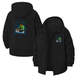DJ Music Vibe Unisex Full-Zip Printed Waterproof Hooded Windbreaker