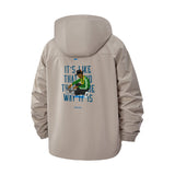 DJ Music Vibe Unisex Full-Zip Printed Waterproof Hooded Windbreaker