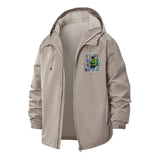 DJ Music Vibe Unisex Full-Zip Printed Waterproof Hooded Windbreaker