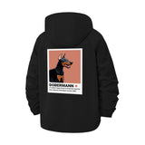 Dobermann Graphic Unisex Full-Zip Printed Waterproof Hooded Windbreaker