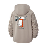 Cute Nigiri Sushi Unisex Full-Zip Printed Waterproof Hooded Windbreaker