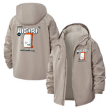 Cute Nigiri Sushi Unisex Full-Zip Printed Waterproof Hooded Windbreaker