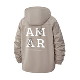 Typographic Motivational Unisex Full-Zip Printed Waterproof Hooded Windbreaker