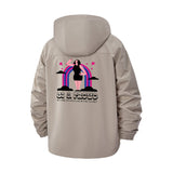 Pin-Up Girl Rainbow Unisex Full-Zip Printed Waterproof Hooded Windbreaker