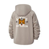 Corgi Queen Unisex Full-Zip Printed Waterproof Hooded Windbreaker