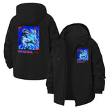 Futuristic Dinosaur Unisex Full-Zip Printed Waterproof Hooded Windbreaker