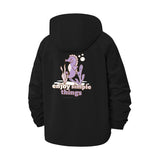Seahorse Motif Unisex Full-Zip Printed Waterproof Hooded Windbreaker