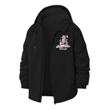 Seahorse Motif Unisex Full-Zip Printed Waterproof Hooded Windbreaker