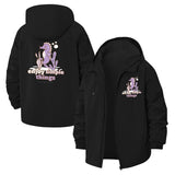 Seahorse Motif Unisex Full-Zip Printed Waterproof Hooded Windbreaker