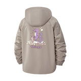 Seahorse Motif Unisex Full-Zip Printed Waterproof Hooded Windbreaker