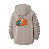 Excavation Adventure Unisex Full-Zip Printed Waterproof Hooded Windbreaker