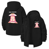 Body Positive Empowerment Unisex Full-Zip Printed Waterproof Hooded Windbreaker