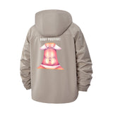 Body Positive Empowerment Unisex Full-Zip Printed Waterproof Hooded Windbreaker
