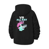 VR Enthusiast Unisex Full-Zip Printed Waterproof Hooded Windbreaker