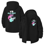VR Enthusiast Unisex Full-Zip Printed Waterproof Hooded Windbreaker