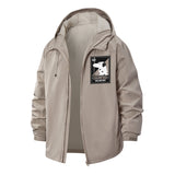 Dalmatian Graphic Unisex Full-Zip Printed Waterproof Hooded Windbreaker