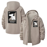 Dalmatian Graphic Unisex Full-Zip Printed Waterproof Hooded Windbreaker